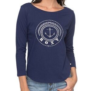 Roxy Soul Club 3/4 Sleeve Tee Shirt.  Size Large. EUC